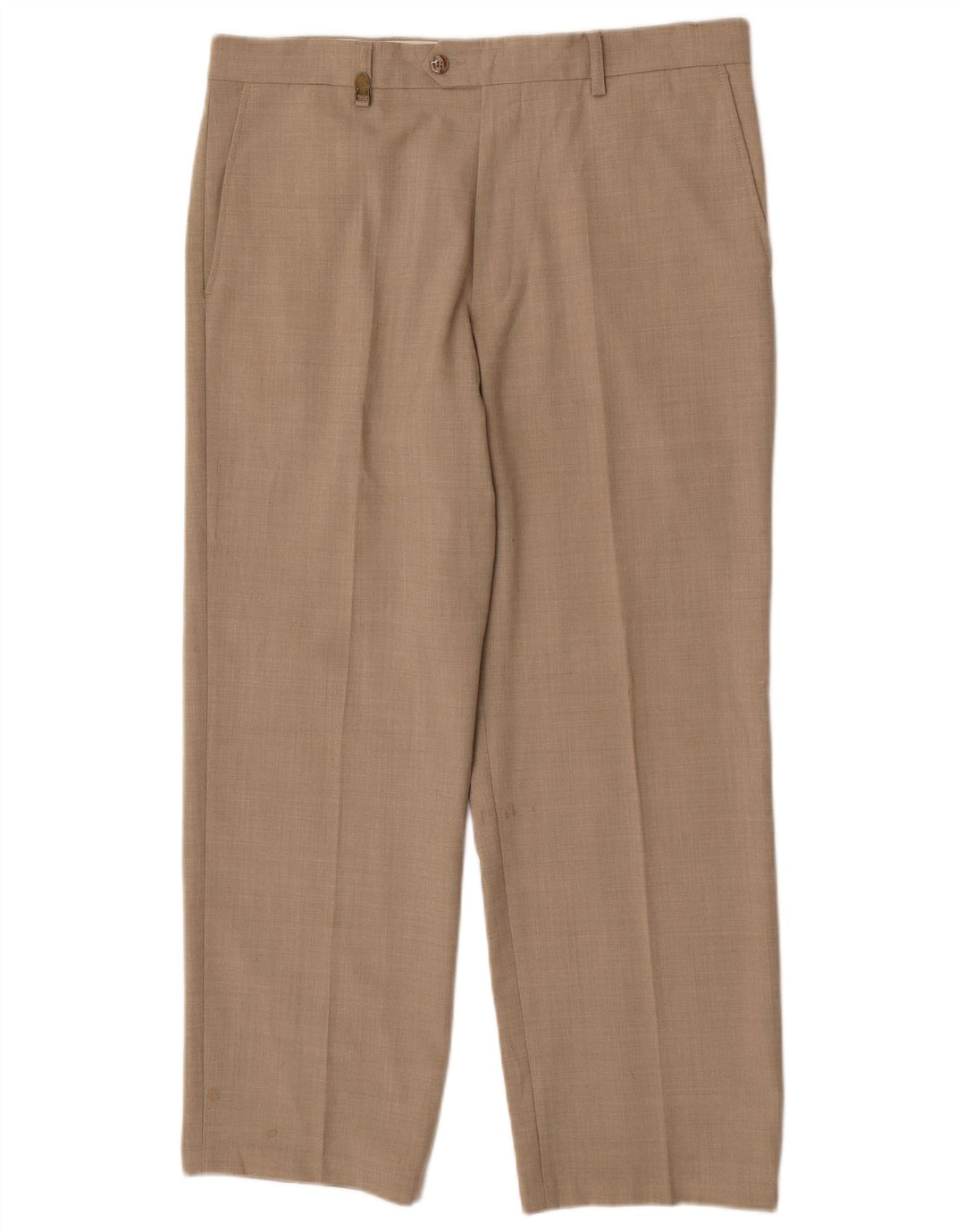 Farah Straight Suit Bukser til mænd W36 L29 Beige Polyester