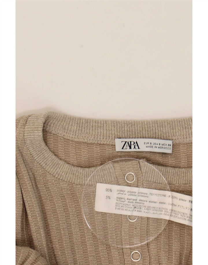 Zara langærmet bodysuit til kvinder UK 10 Lille grå polyester