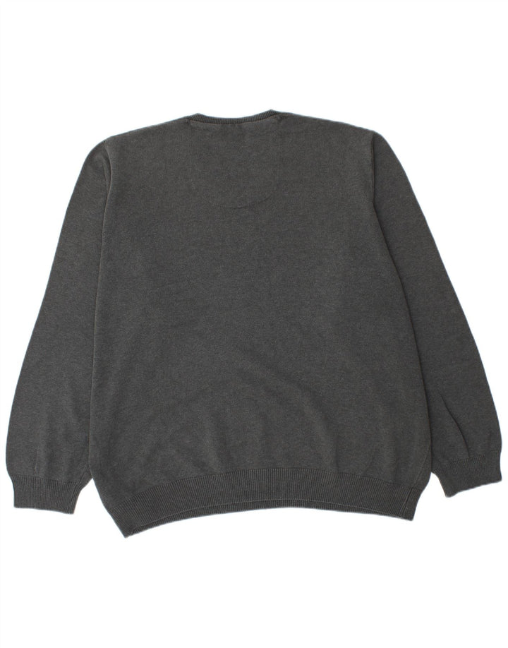 Marks & Spencer Herre Regular Fit V-hals sweater 2XL grå bomuld