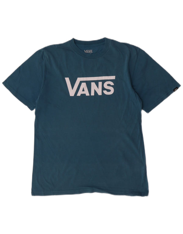 Vans Boys Classic Fit Grafisk T-shirt Top 13-14 år XL Blå Bomuld