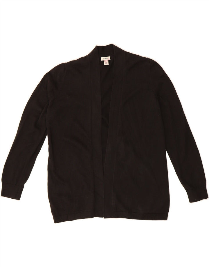 L.L.BEAN Womens Open Cardigan Sweater UK 10 Small Black Cotton Vintage L.L.Bean and Second-Hand L.L.Bean from Messina Hembry 