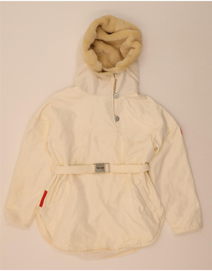 Ice Dame Hætte Anorak Jacket UK 16 Large White Polyamide