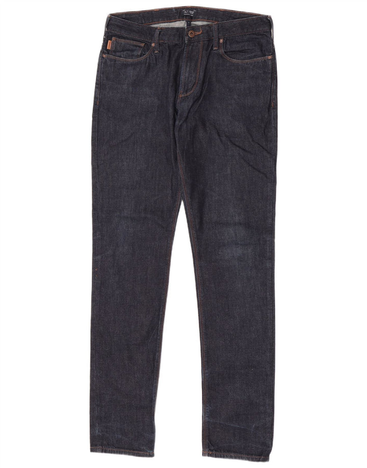 Armani Herre Slim Jeans W31 L33 Marineblå Bomuld