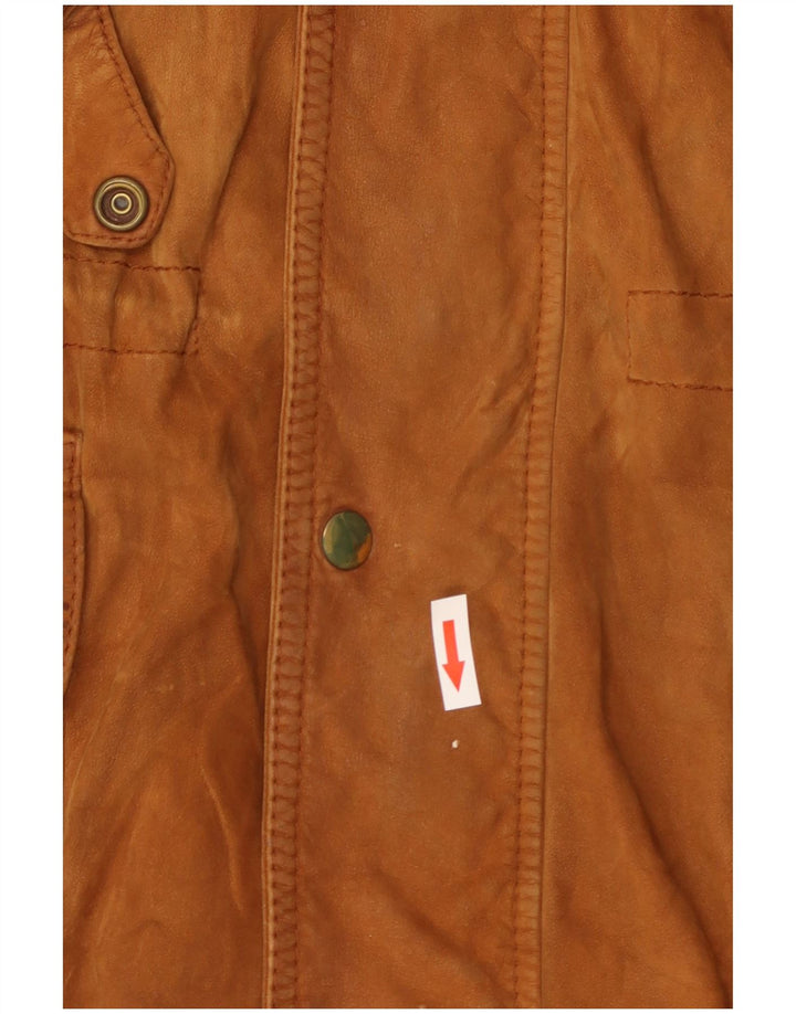 Vintage herre ruskindsjakke IT 54 2XL brunt læder