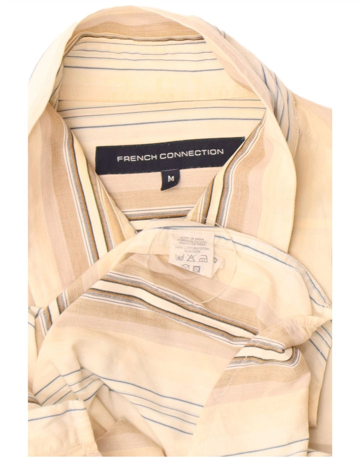 French Connection Herreskjorte Medium Beige Stribet Bomuld