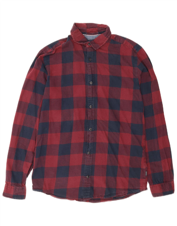 Jack & Jones Herre Flanelskjorte Medium Burgundy Gingham Cotton