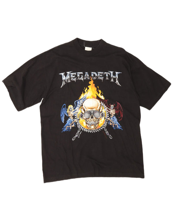 Vintage Herre Megadeth 1994 Grafisk T-Shirt Top XL Sort Bomuld Metal
