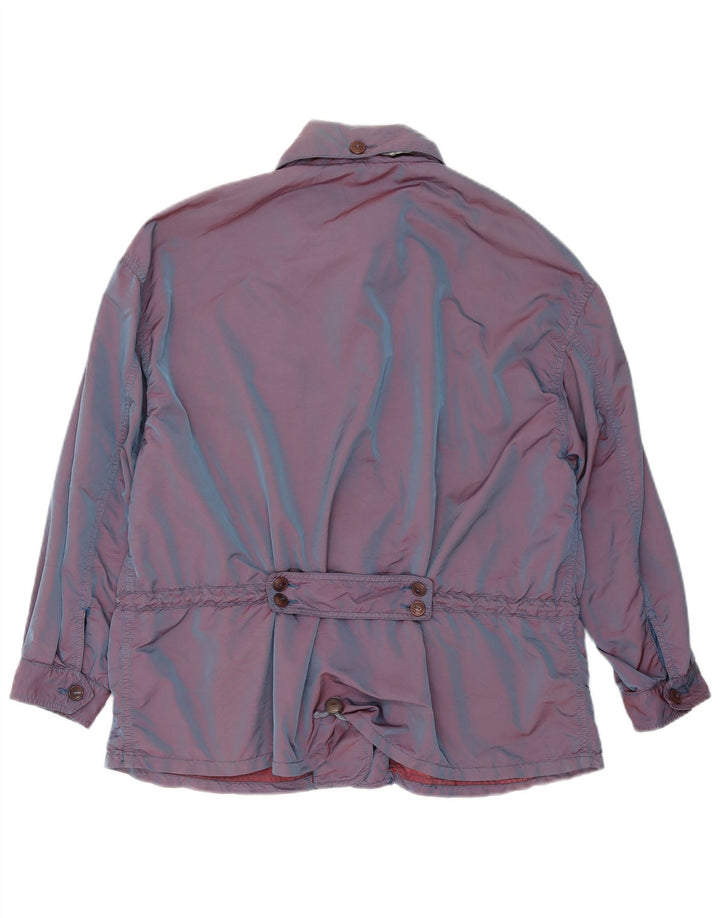 Vintage Kvinders Oversized Utility Jacket IT 44 Medium Blue Polyamide