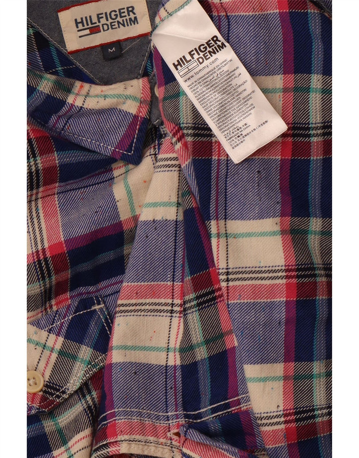 TOMMY HILFIGER Flannelskjorte til mænd mellemblå ternet bomuld