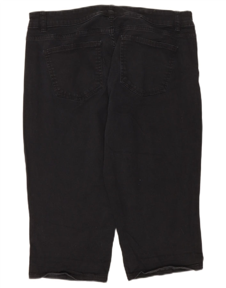 CHAPS Bermuda Shorts til kvinder US 12 Large W34 Black Bomuld