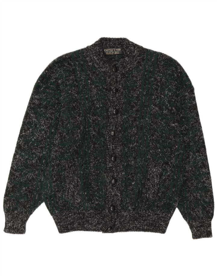 Confezioni Di Lusso Herre Cardigan Sweater Stor flerfarvet Flecked Uld