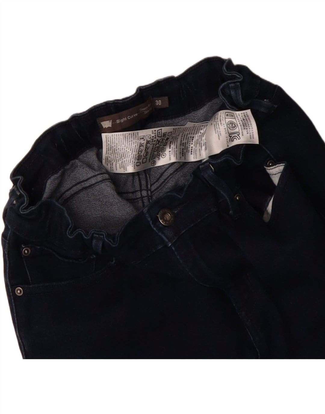 LEVI'S Womens Slight Curve Classic Rise Slim Jeans W30 L27 Navy Blue