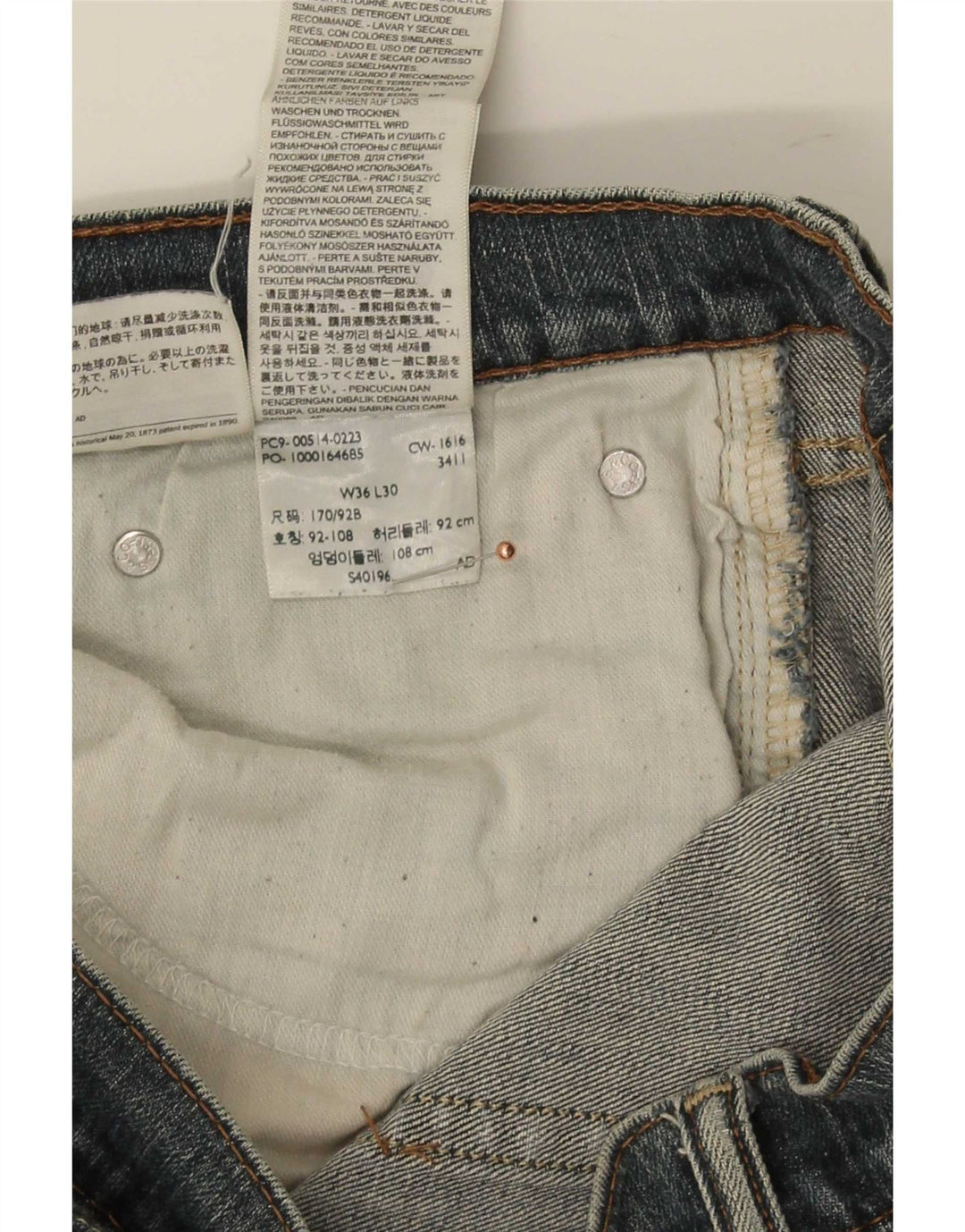 Levi's Straight Jeans til mænd W36 L27 Blå