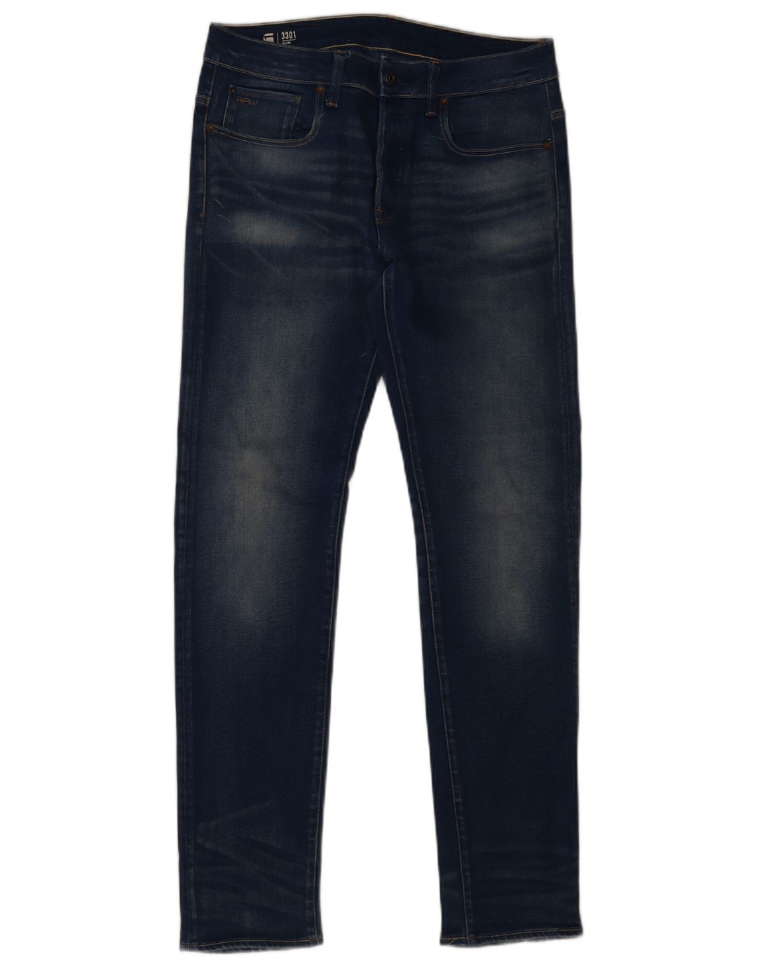 G-Star Herre 3301 Slim Jeans W30 L32 Blå Bomuld