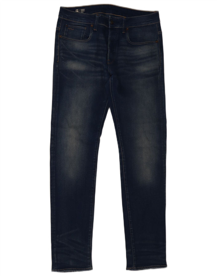 G-Star Herre 3301 Slim Jeans W30 L32 Blå Bomuld
