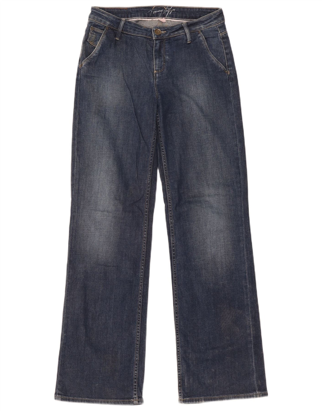 TOMMY HILFIGER Dame Bootcut Jeans W27 L32 Blå Bomuld