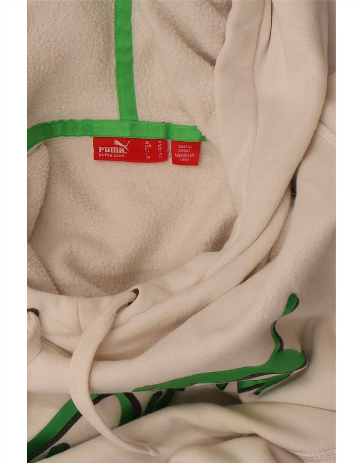 Puma Graphic Hoodie Jumper UK 12 Medium White