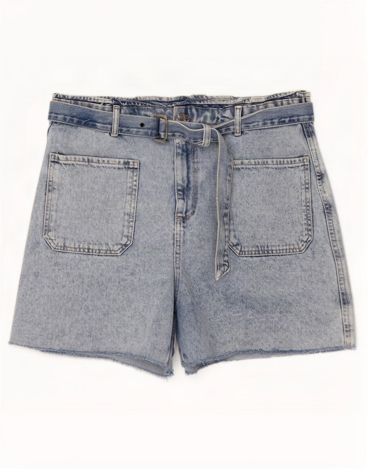 Zara Dame Denim Shorts EU 44 XL W34 Blå