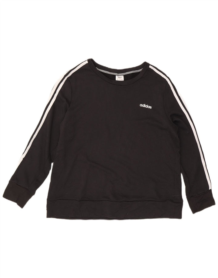 Adidas Dame Climalite Sweatshirt Jumper UK 20/22 XL Sort Polyester