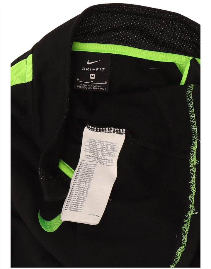Nike Herre Dri Fit Pullover med lynlås-hals Træningsdragt Top Medium Sort Colourblock