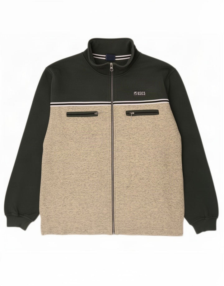 Asics Træningsdragt til mænd Topjakke Medium Beige Colourblock Bomuld
