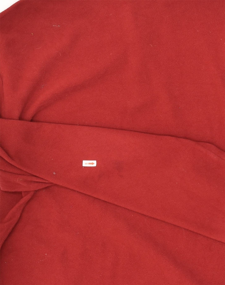 STARTER Mens Zip Neck Fleece Jumper Medium Red Polyester | Vintage Starter | Thrift | Second-Hand Starter | Used Clothing | Messina Hembry 