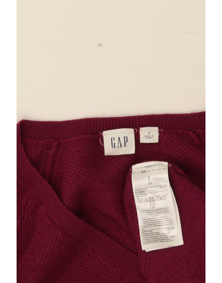 Gap Womens V-hals sweater UK 10 Small Pink Nylon