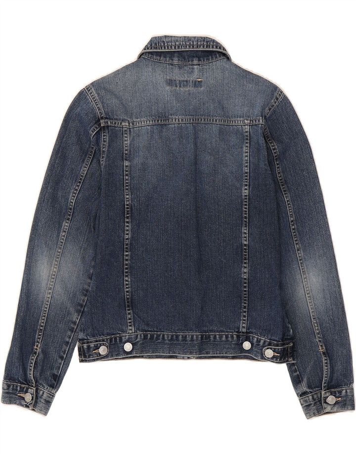 S.OLIVER Womens Denim Jacket UK 10 Small Blue Cotton Vintage S.Oliver and Second-Hand S.Oliver from Messina Hembry 