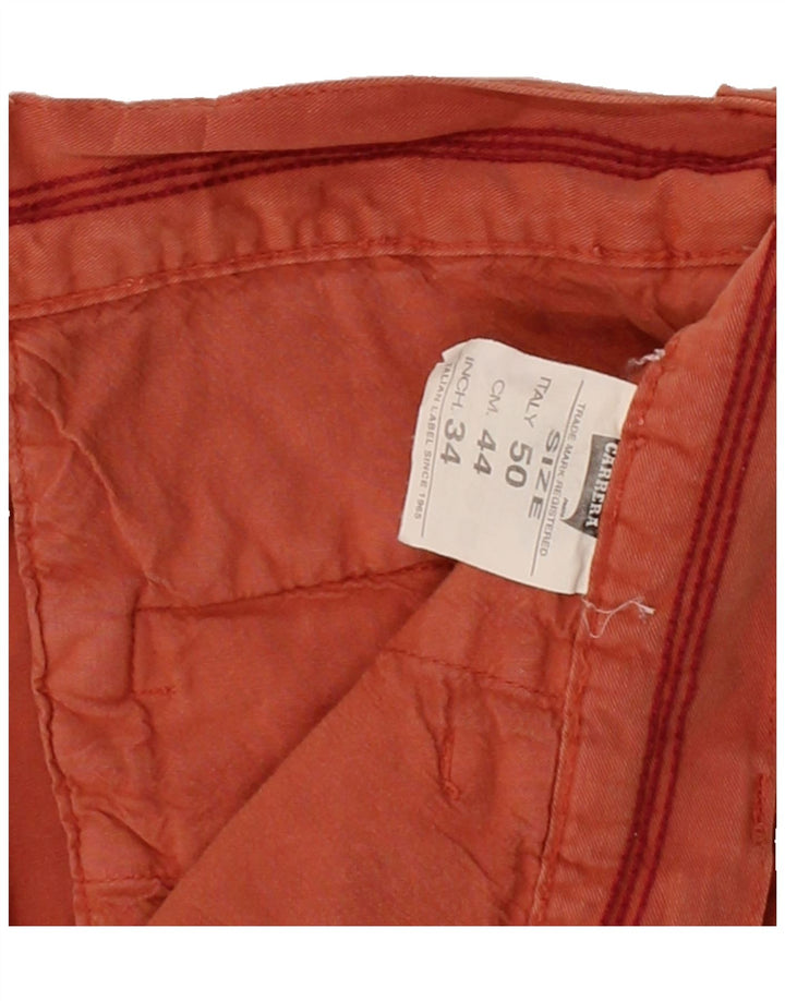 CARRERA Mens Chino Shorts IT 50 Large W32 Orange Cotton Vintage Carrera and Second-Hand Carrera from Messina Hembry 