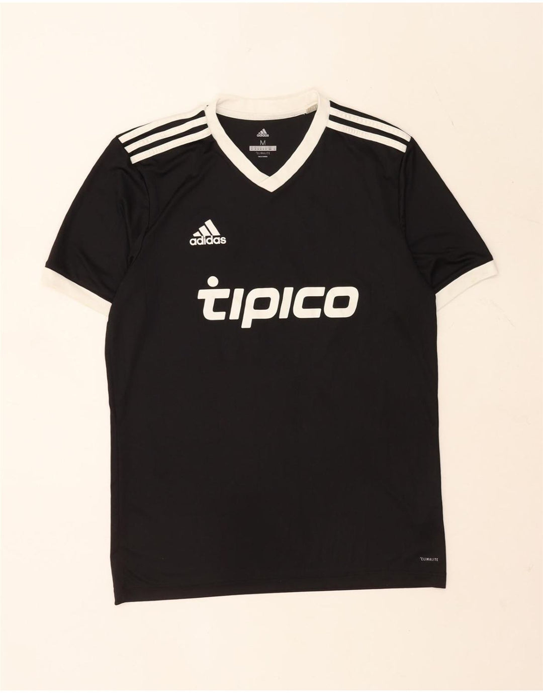 Adidas Herre Grafisk T-Shirt Top Medium Sort Polyester Sports