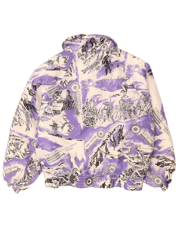 YASSA Grafisk skijakke til kvinder UK 18 XL Lilla Colourblock