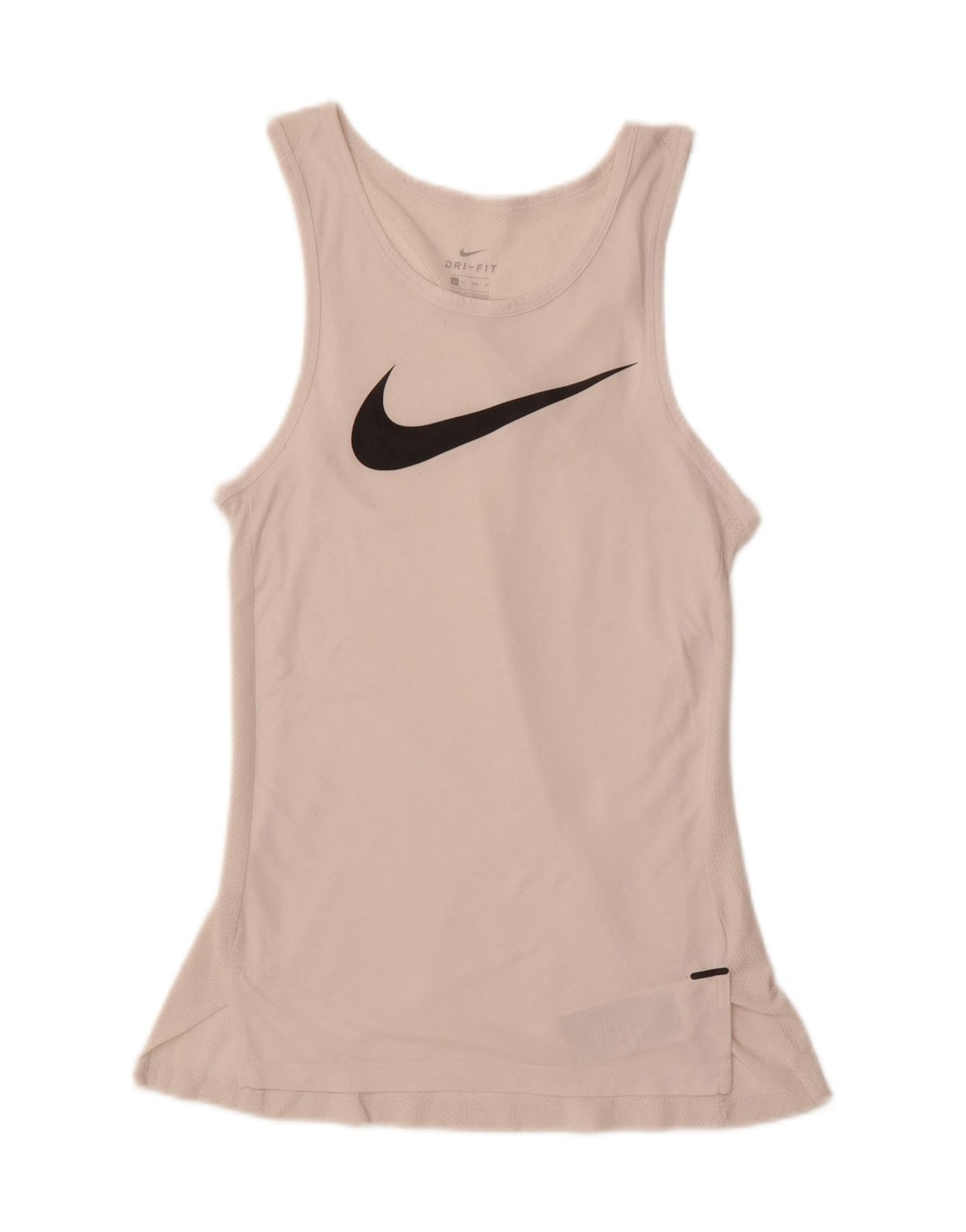 NIKE Mens Dri Fit Graphic Vest Top XS White Polyester Vintage Nike and Second-Hand Nike from Messina Hembry 