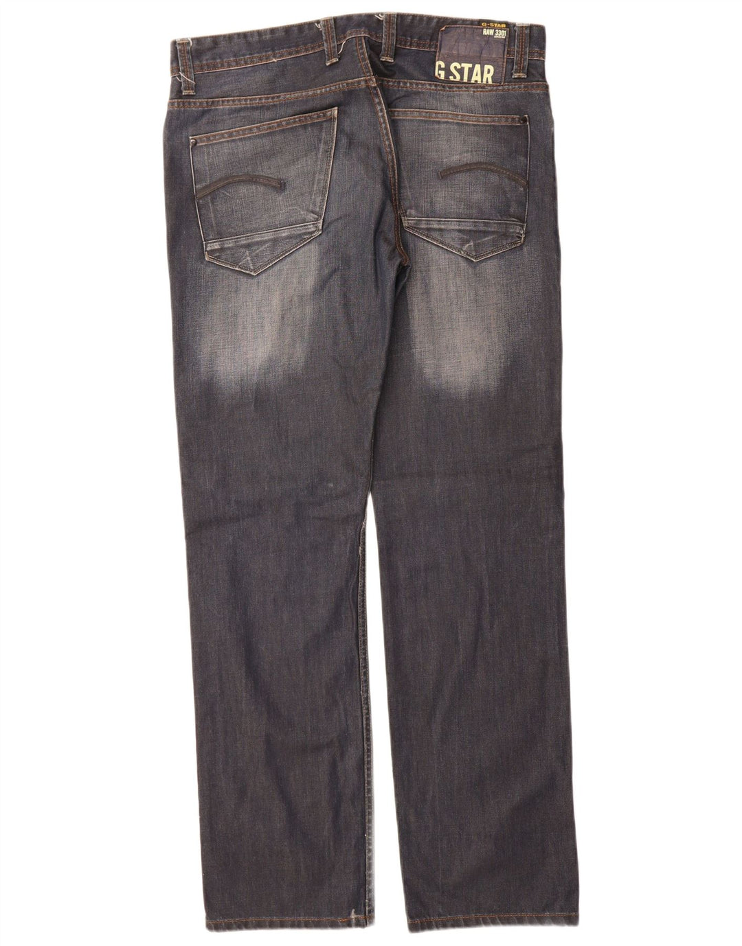 G-Star Straight Jeans til mænd W36 L34 Marineblå Bomuld