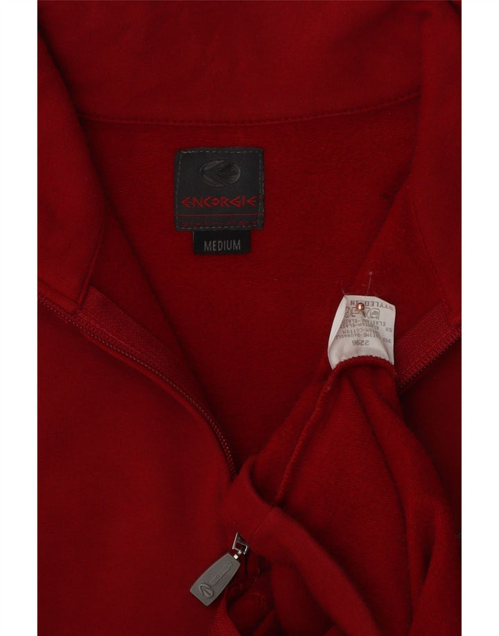 Energie Dame træningsdragt Topjakke UK 14 Medium Burgundy Bomuld