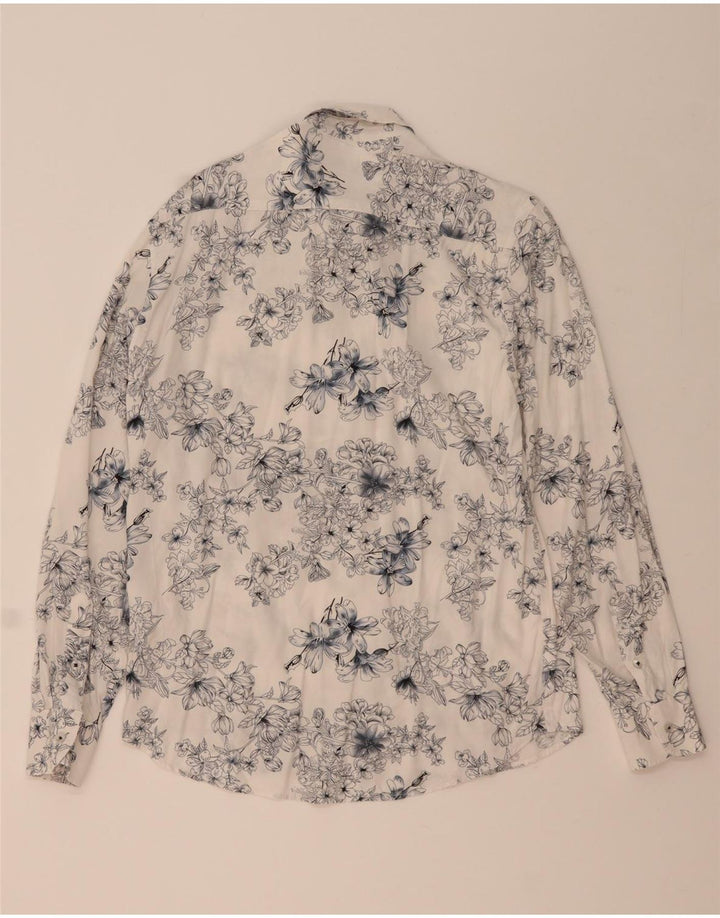 Clayton Herre Slim Fit skjorte Medium Blue Floral Viscose