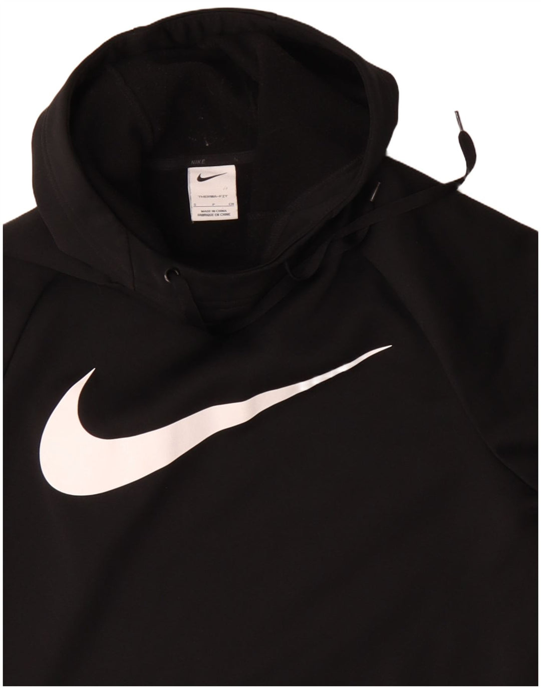 Nike Herre Therma-Fit Graphic Hoodie Jumper Lille sort polyester
