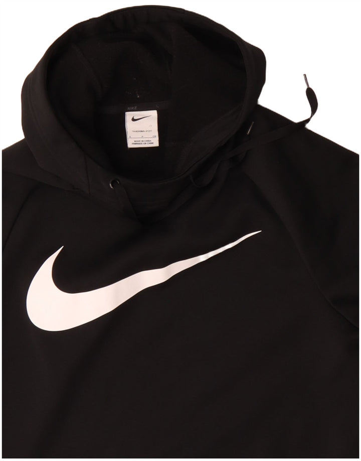 Nike Herre Therma-Fit Graphic Hoodie Jumper Lille sort polyester