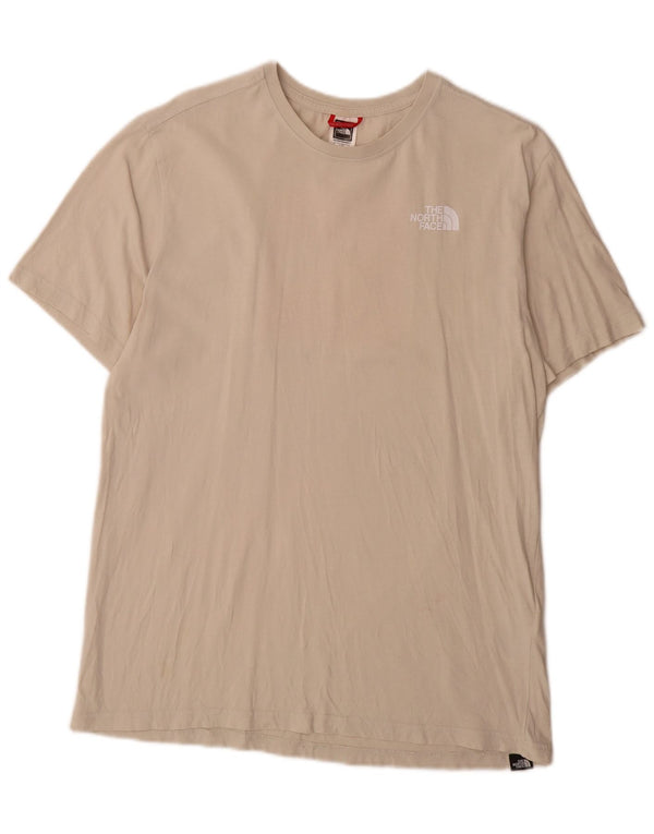 The North Face Herre Grafisk T-Shirt Top Stor Beige Bomuld