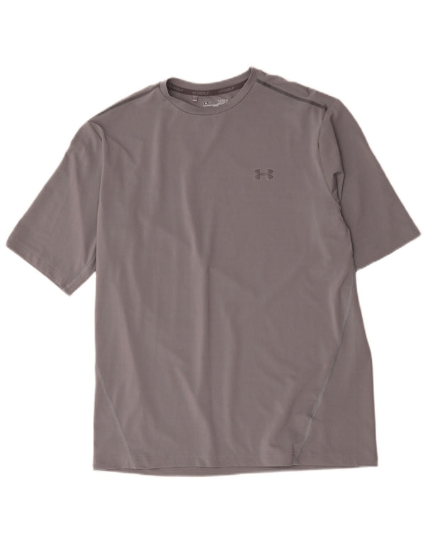 Under Armour Herre Heat Gear T-Shirt Top XL Grå Polyester
