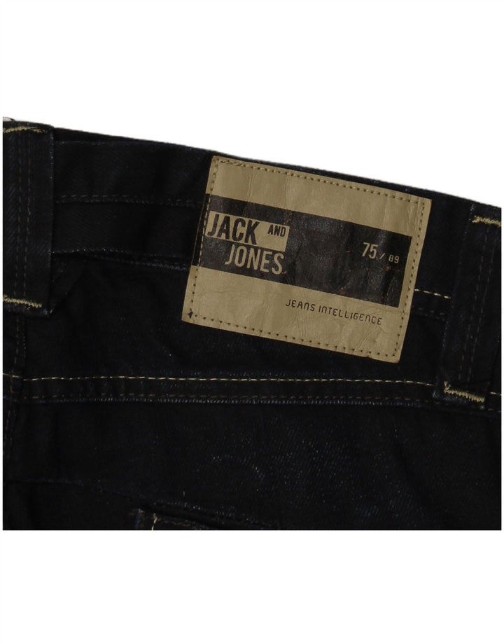 Jack & Jones Herre grafiske lige jeans W32 L34 Marineblå