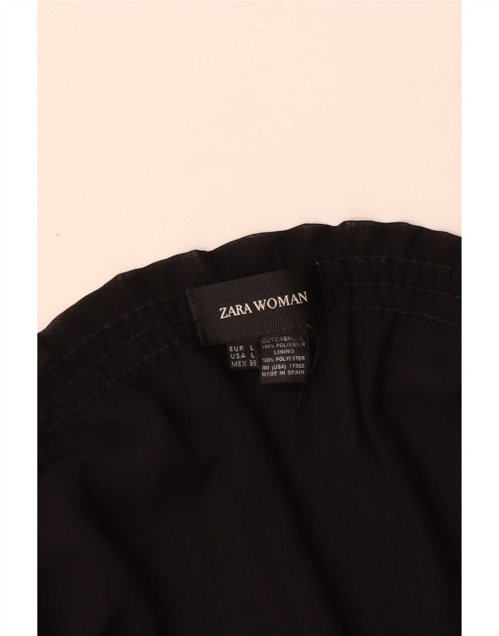 Zara Dame Cami Top UK 16 Large Black Polyester