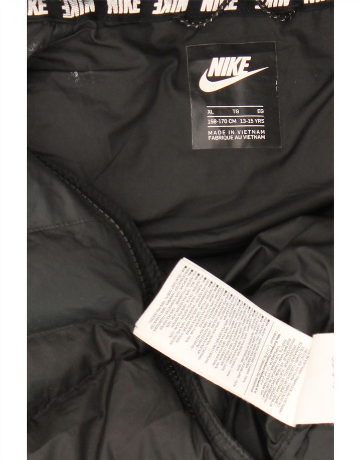 Nike drenge hættepolstret jakke 13-14 år XL sort polyester