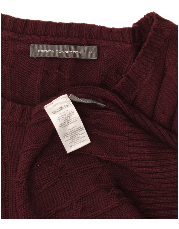 French Connection Herre Crew Neck Jumper Sweater Medium Bourgogne bomuld