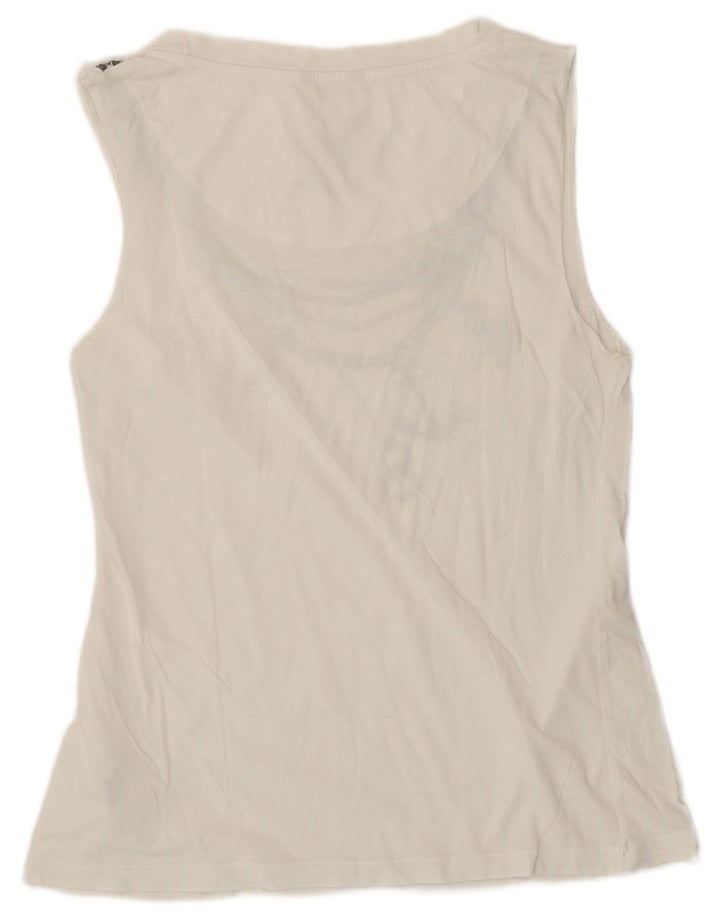 Carrera Kvinder Grafisk Vest Top UK 10 Small White Bomuld