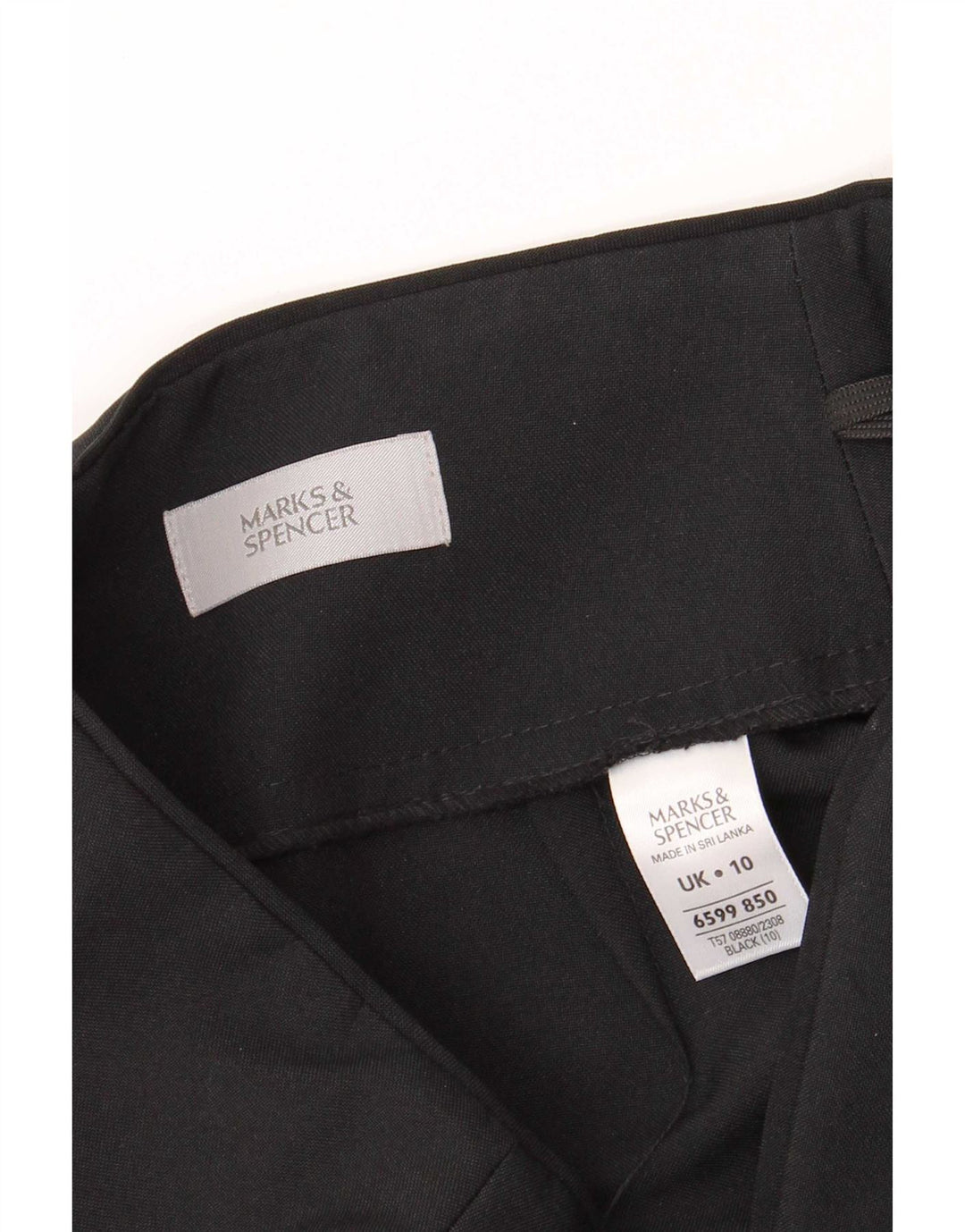 Marks & Spencer Pencil Nederdel til kvinder UK 10 Small W26 Black Polyester