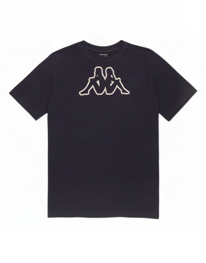 Kappa Herre Grafisk T-Shirt Top Stor Marineblå