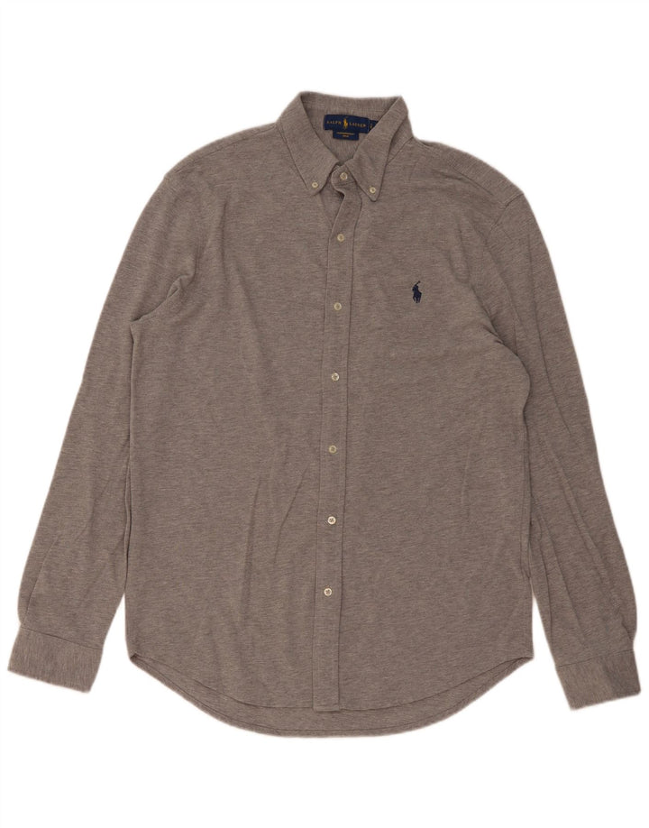 Ralph Lauren Herre fjervægts mesh skjorte, stor grå