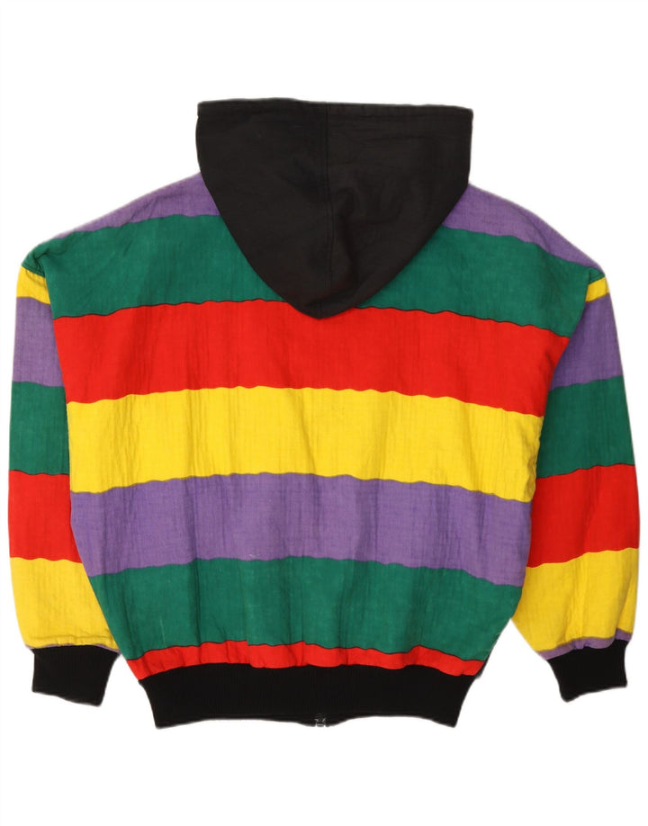 Enrico Coveri Dame Windbreaker Jacket IT 46 Stor Flerfarvet Stribet