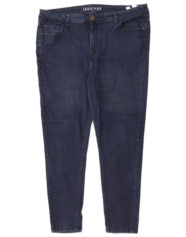 Marks & Spencer Womens Jegging Jeans UK 18 XL W38 L27 Navy Blue Cotton