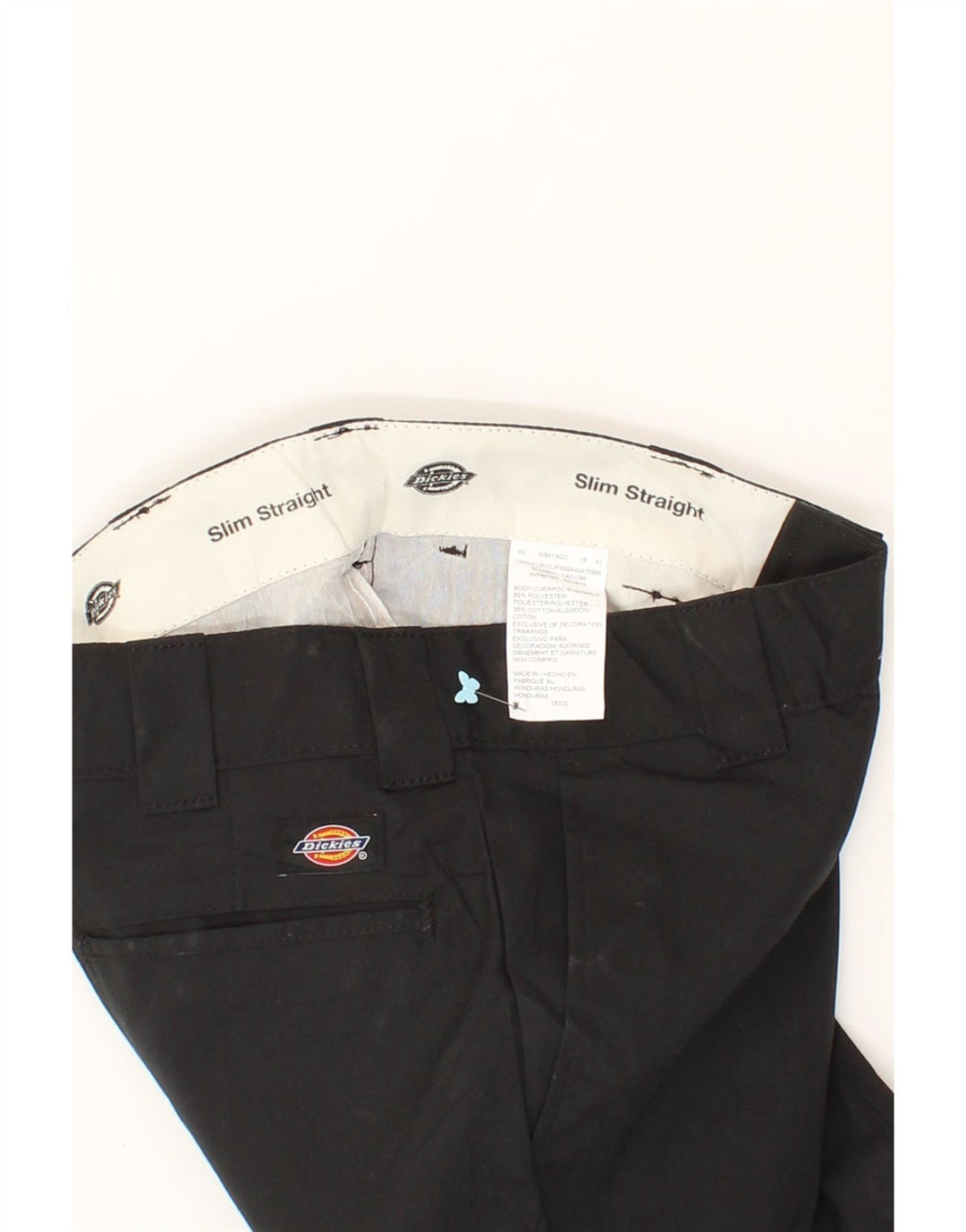 DICKIES Womens Slim Straight Chino Trousers W28 L32 Black Polyester Vintage Dickies and Second-Hand Dickies from Messina Hembry 